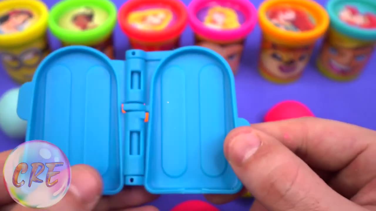 Satisfying Video l How to Make Playdoh Ice Cream with Car Candy Balls & Glitter Cutting ASMR_2