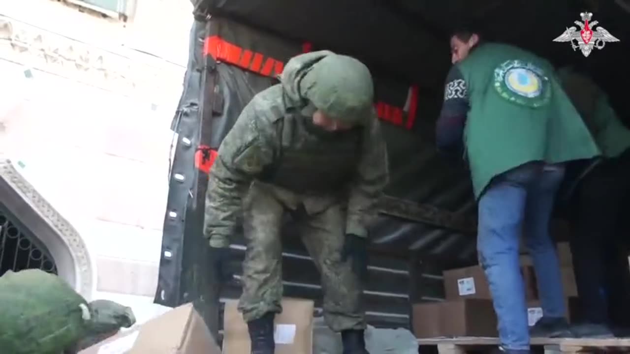 SYRIA-RUSSIAN forces continue to deliver food kits and basics