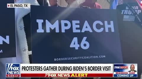 Protesters greet Biden at Border