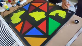 Geometric Acrylic Painting - Africa