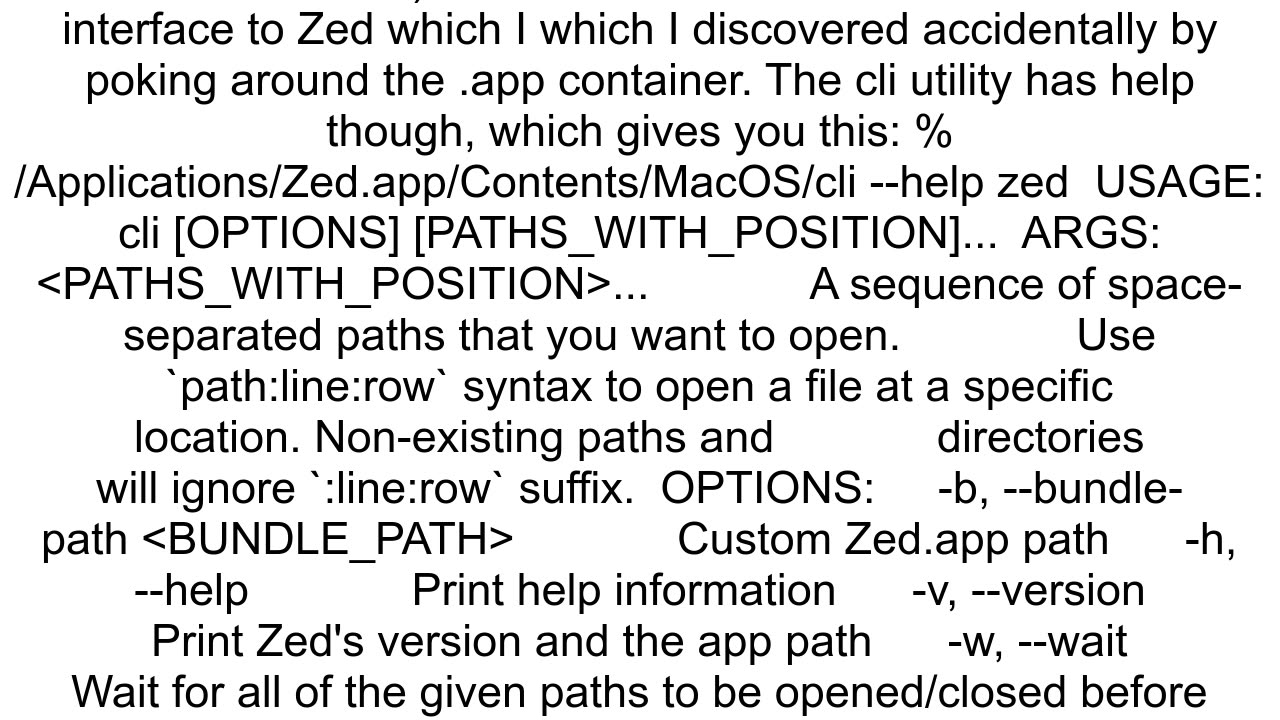 Launch zed editor from command line opening specified directory