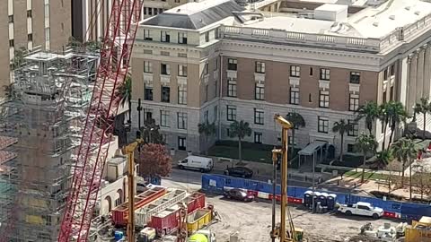 Drilling the ground at a Construction Site in Tampa