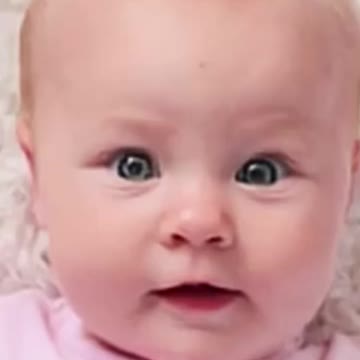 Cute baby sings
