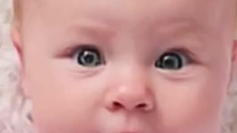 Cute baby sings