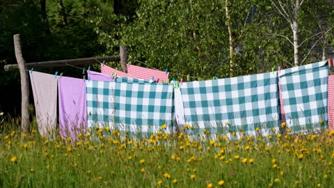 Hanging Laundry Outside on Clothesline Gives Them a Fresh Smell