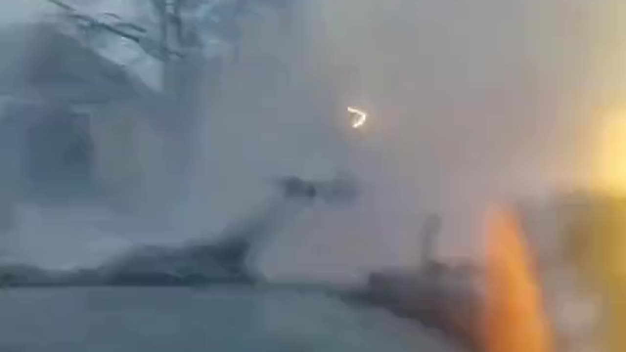 Ukrainian BMP Filling Occupied Buildings With Lead