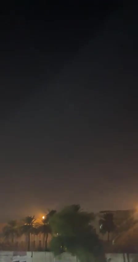 2nd Rocket over the Green Zone in Baghdad, Iraq