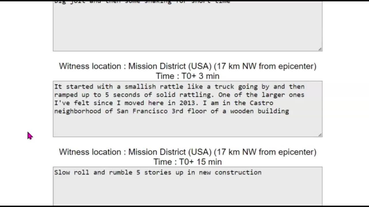 SFO, Bay Area Earthquake Up Date, Felt Reports, Airport Runways Sinking