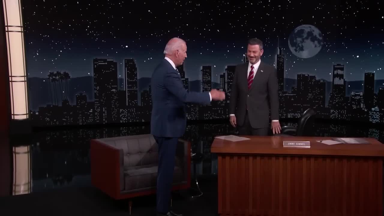 President Joe Biden Visits Jimmy Kimmel Live