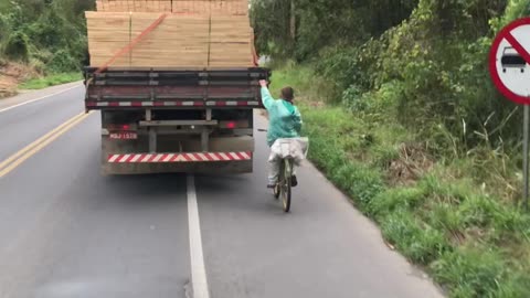 Cyclist Gets a Speed Boost