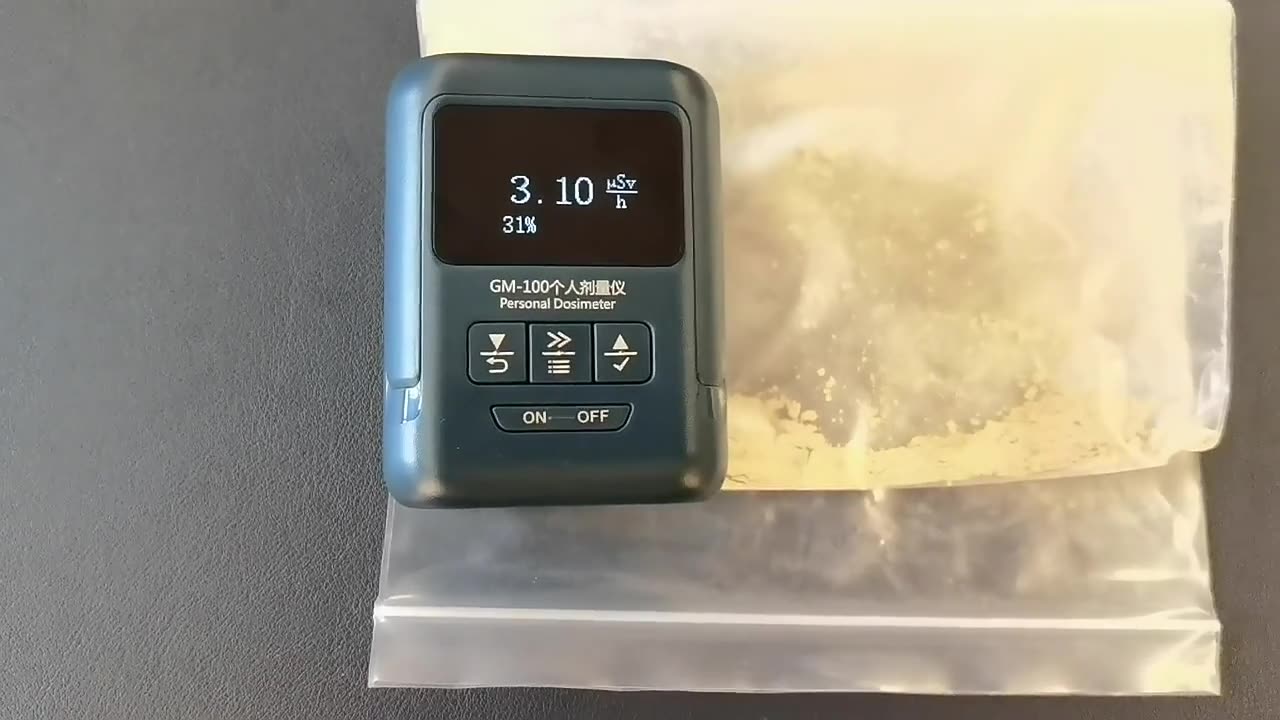 Personal Radiation dosimeter -GM-100 measurement video