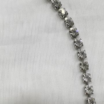 Rhodium Plated Jewelry Set with Necklace & Earrings. Made with Austrian Crystal