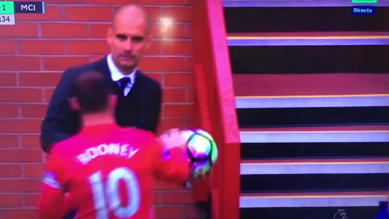 VIDEO: Wayne Rooney takes on Guardiola