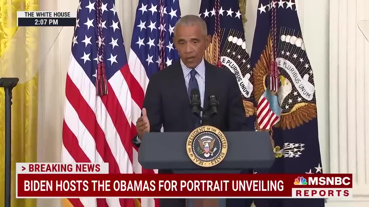 Barack Obama Thanks Biden For 'Faith In Our Democracy' At White House Portrait Unveiling