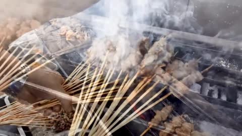 Oriental Cuisine#Roast meat skewer