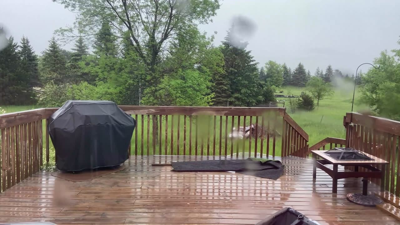 Rain Falling On The Deck Relaxing Nature ASMR