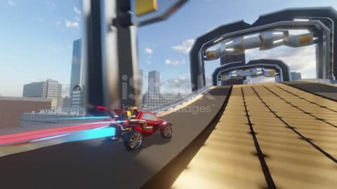 rocket league gameplay in a futuristic race