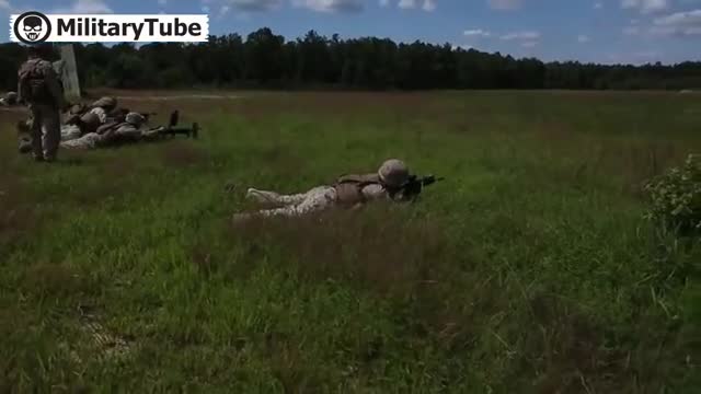 US Marines in Forest Shooting Lots of Weapons SMAW Rocket M4 Mossberg 590 etc