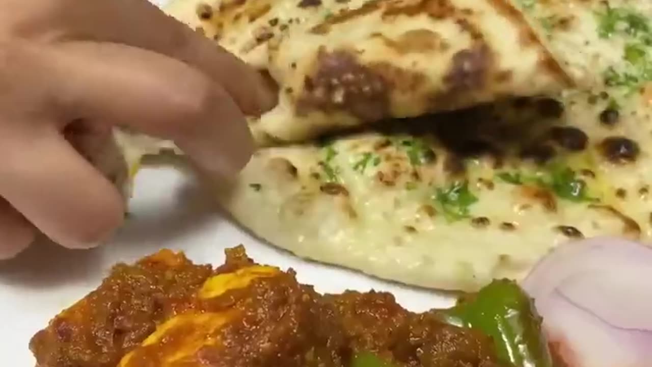 Kadhai Paneer With Naan ASMR Cooking