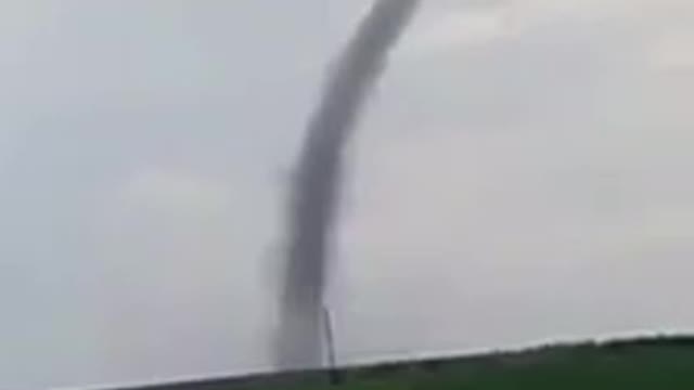 Giant Tornado Visible in the Sky in Ukraine