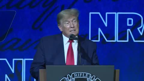 Former President Donald Trump speaks at NRA Convention in Houston