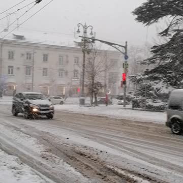 Snow in Sevastopol 2022 Crimea