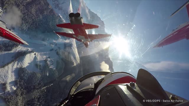 Flying over the Alps - Patrouille Suisse aerobatics team