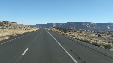 Exiting AZ. on I-40 EB.