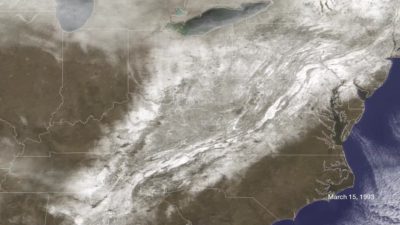 Incredible Footage Shows Satellite View Of 1993 'Storm Of The Century'