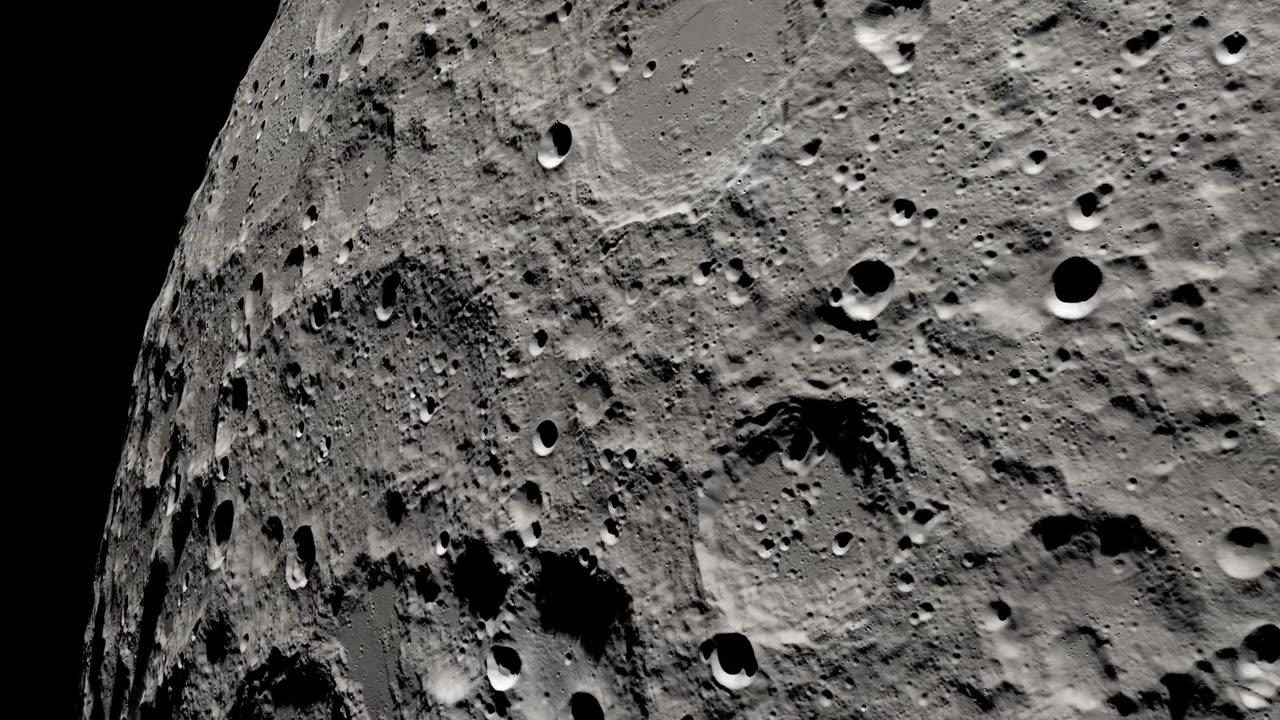 NASA's Apollo 13 view of the moon from space with real footage