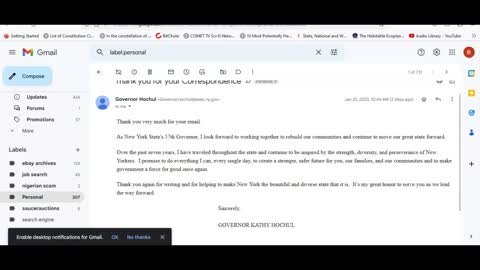 I sent an email to governor Hochul. The form letter I got back was not even relevant