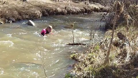 Floating down the creek