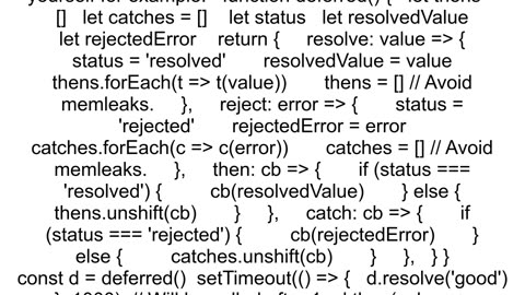 Pure JavaScript Deferred