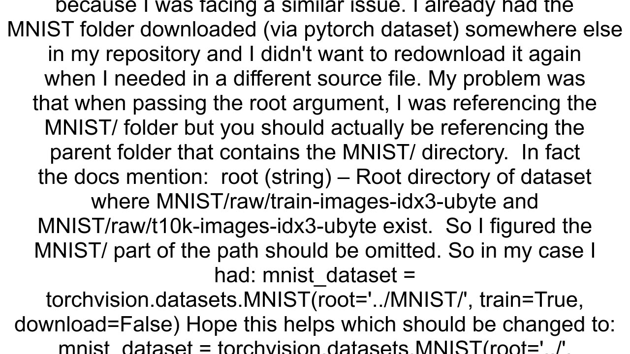 How To Import The MNIST Dataset From Local Directory Using PyTorch