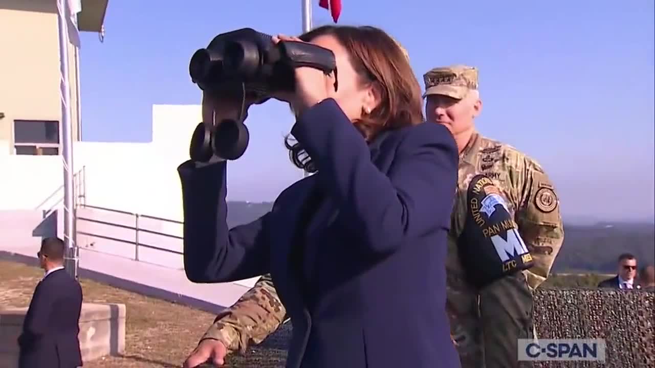 Kamala Harris Is Amazed That Binoculars Make Things Appear Closer Than They Are