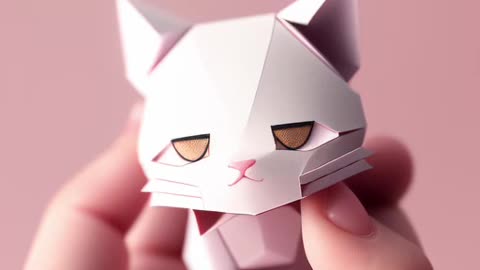 Cute Origami Cat Picture 📄