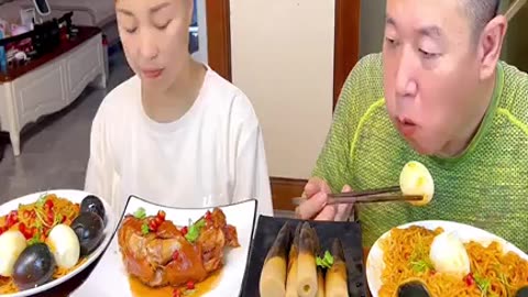 The Best Funny Videos Chinese Couple Prank Eating Delicious Food 2024