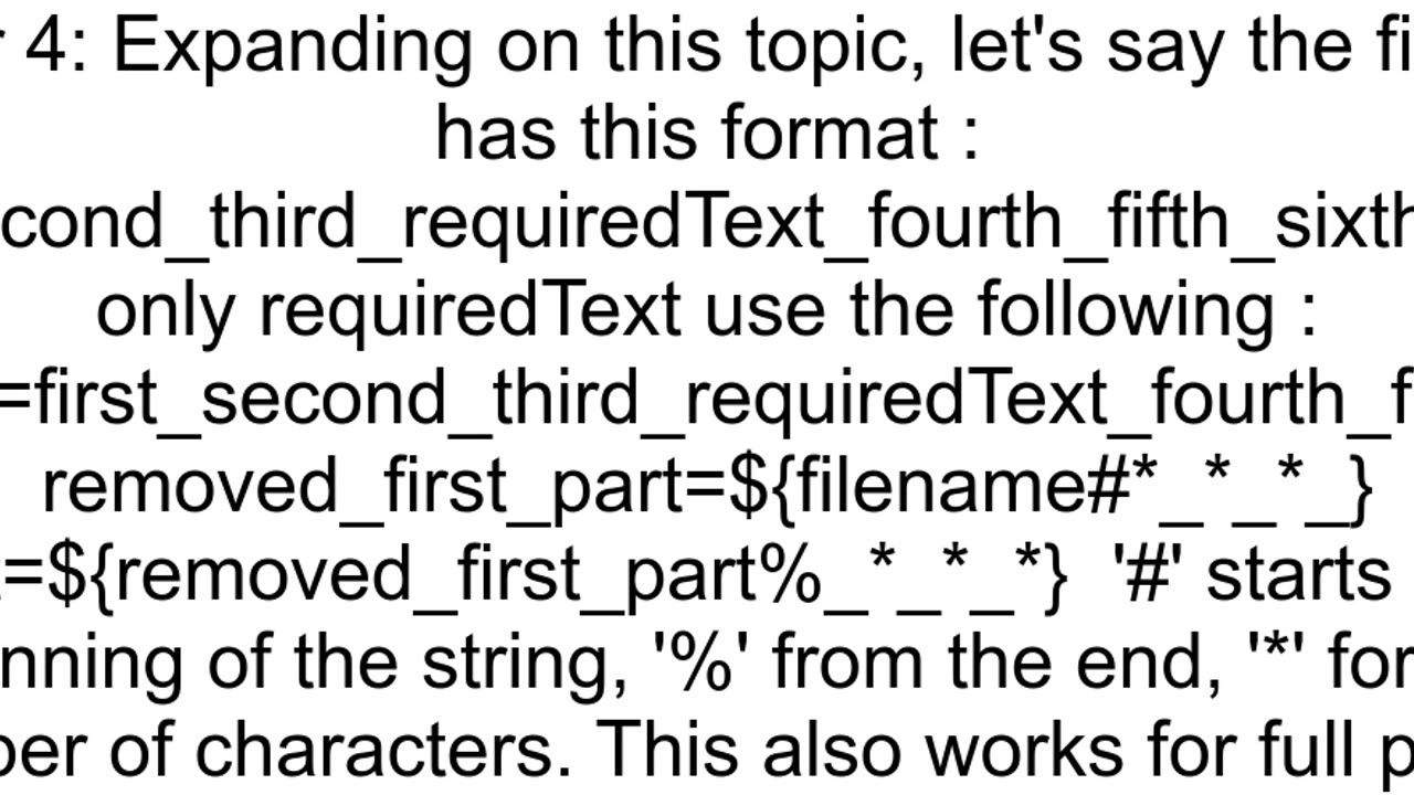 Extract part of a filename shell script