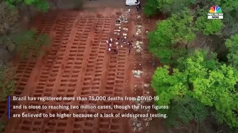 Brazil Passes 75,000 Coronavirus Deaths As Bolsonaro Stands By Hydroxychloroquine | NBC News NOW