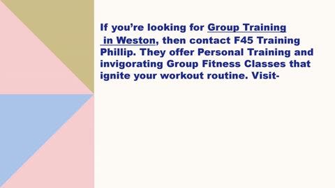 Best Group Training in Weston