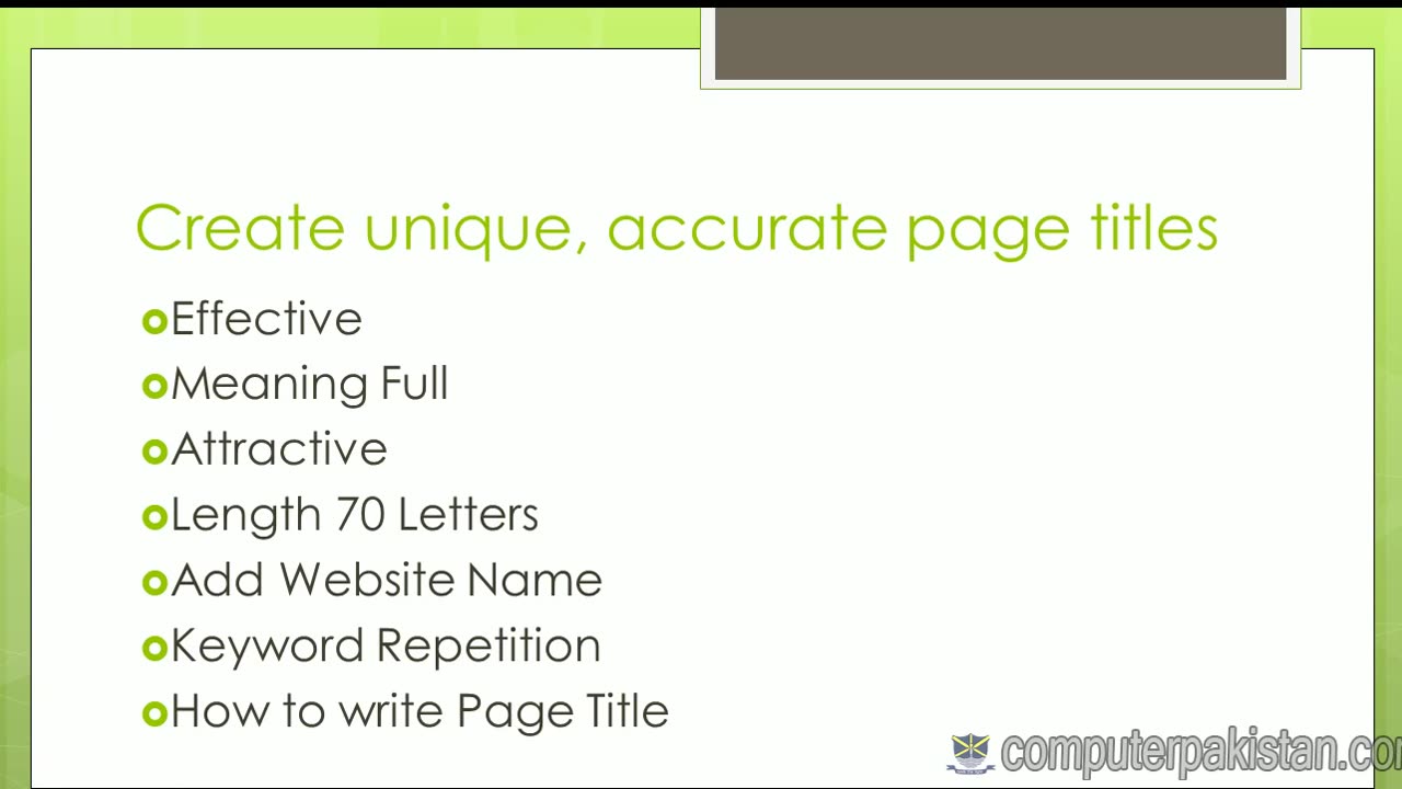 03 Create Unique, Accurate Page Titles Learn SEO-1