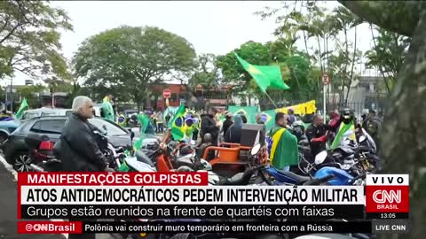 Manifestação golpista: Atos antidemocráticos pedem intervenção militar | LIVE CNN