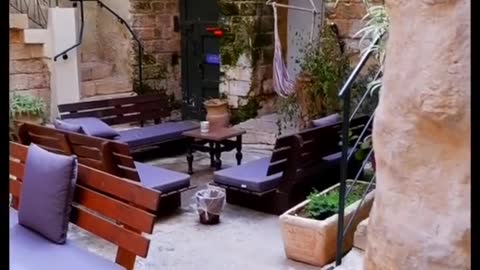 Waking up and having coffee in this 200-year-old courtyard is 100100