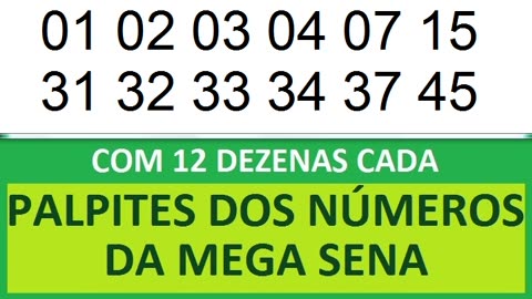 PALPITES DOS NÚMEROS DA MEGA SENA COM 12 DEZENAS ab aab aaab aaaab aaaaab aaaaaab aaaaaaab aaaaaaaab