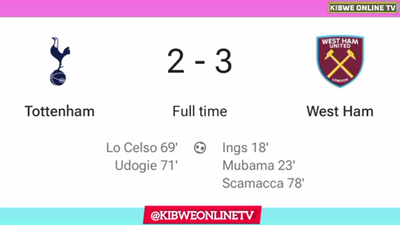 West Ham vs Tottenham Hotspur (3-2), All Goals Results-Extended Highlights Friendly Match