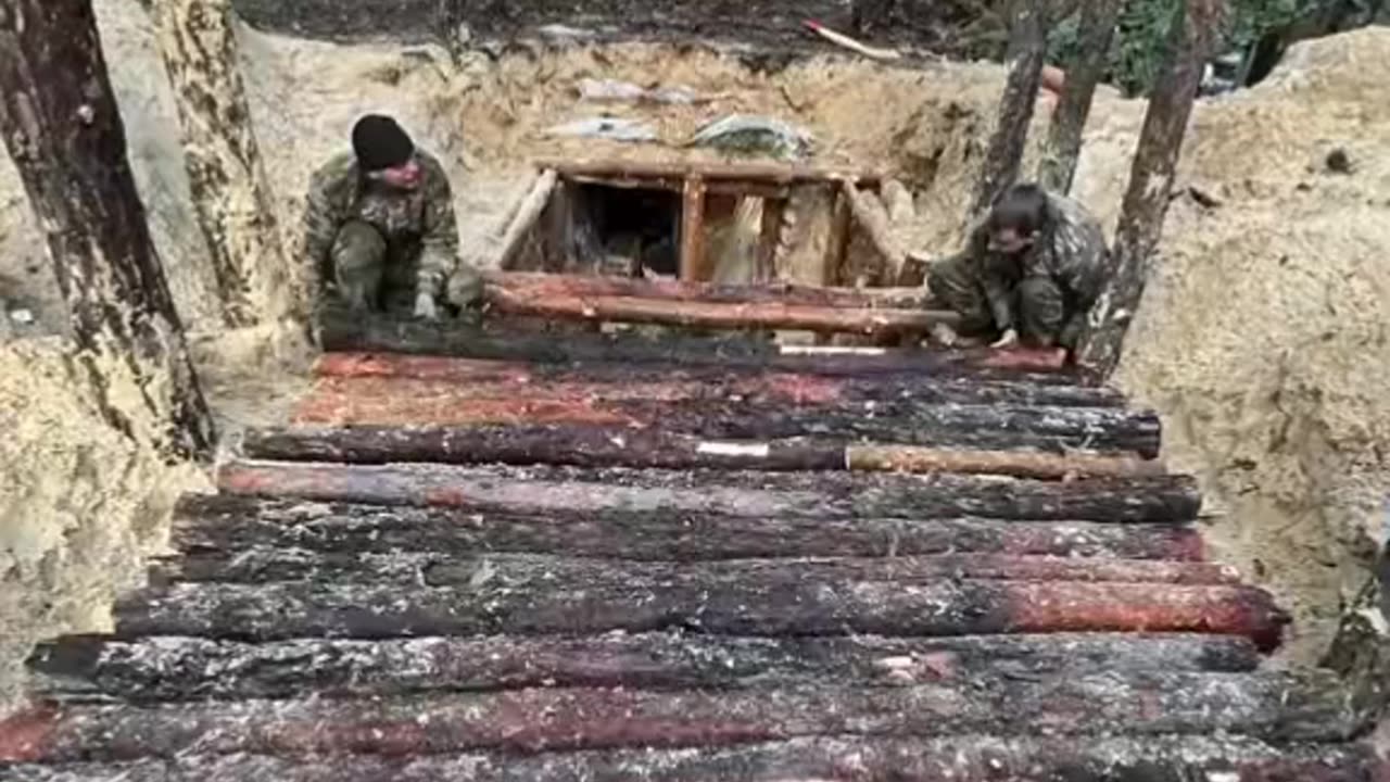 Russian Army temporary barracks in the Ukrainian front