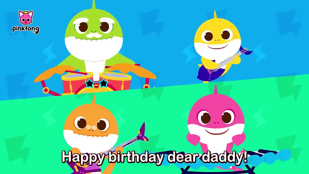 Happy Birthday Song (Rock Version) _ Happy Birthday, Daddy Shark! _ Pinkfong for Kids