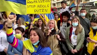 'Stop Putin': protesters around the world express fears