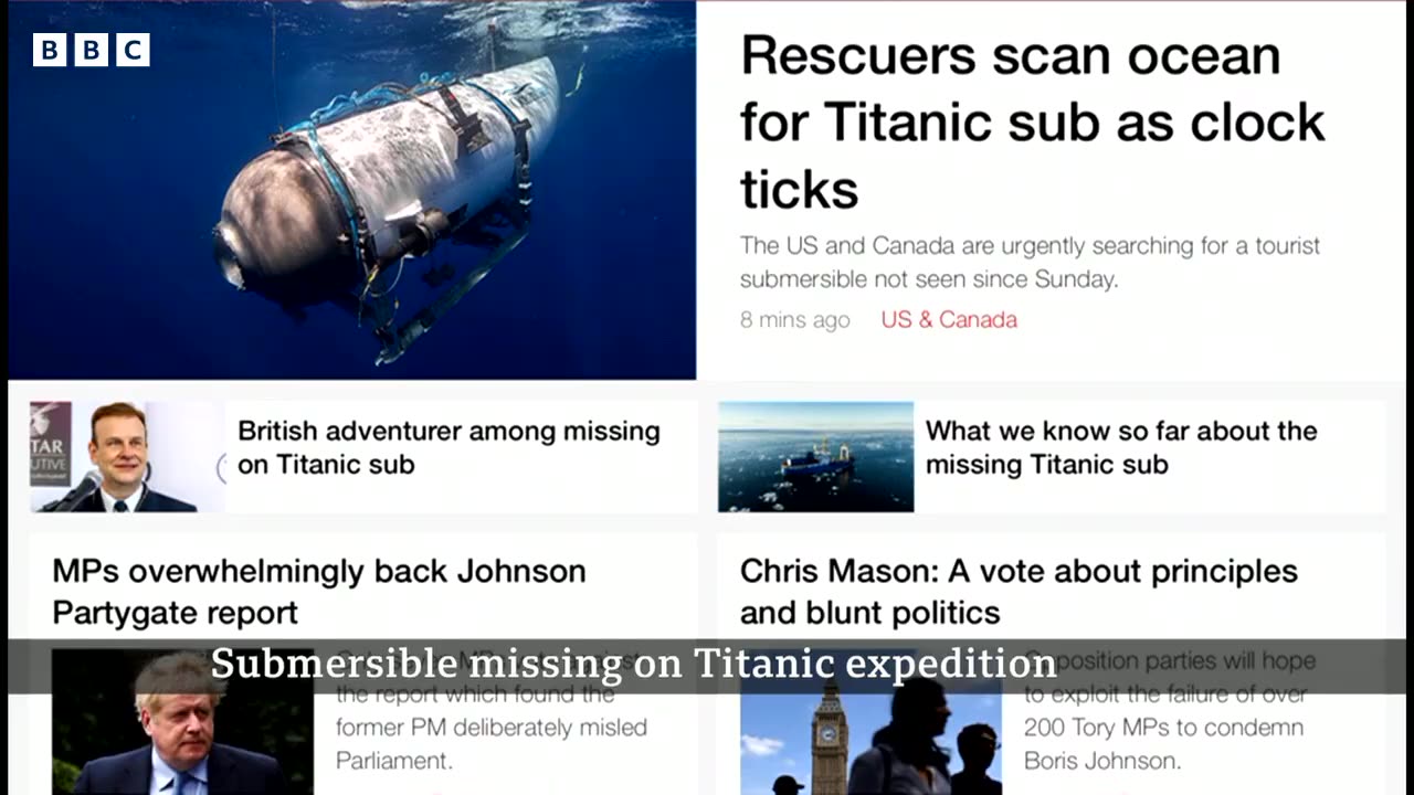 Titanic sub_ Search teams race against time to find missing