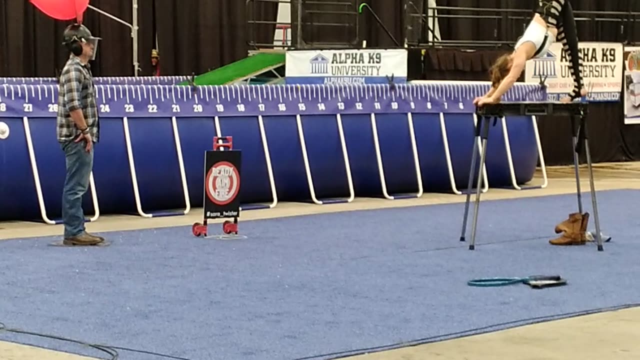 Sara Twister performs at the Indianapolis Boat, Sport and Travel show